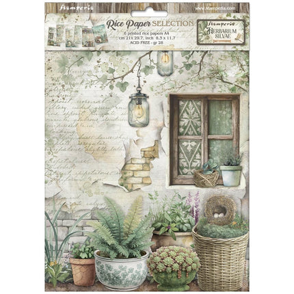 Auswahl 6 Reispapier A4 - Herbarium Silvae