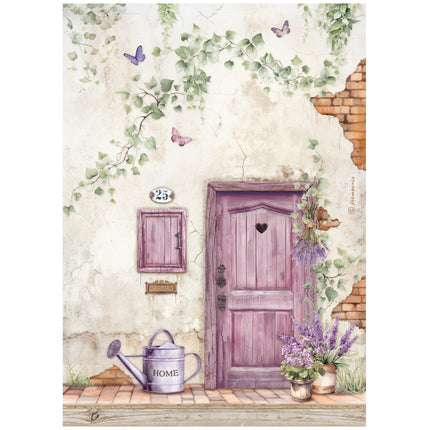 Auswahl 6 Reispapier A4 - Lavendel