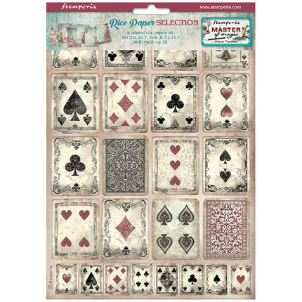 Auswahl 6 Reispapier A4 - Master of Magic