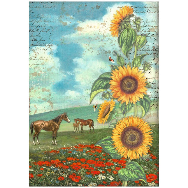 Auswahl 6 Reispapier A4 - Sunflower Art  