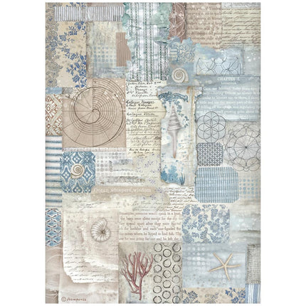 Auswahl 6 Reispapier A4 - Silent Sea