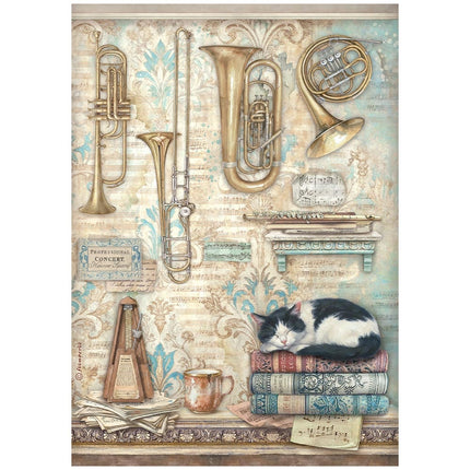 Bedruckte 6 Reispapier A4 Auswahl für Kunst und Handwerk - Symphony