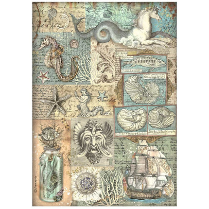 Auswahl 6 Reispapier A4 - Songs of the Sea