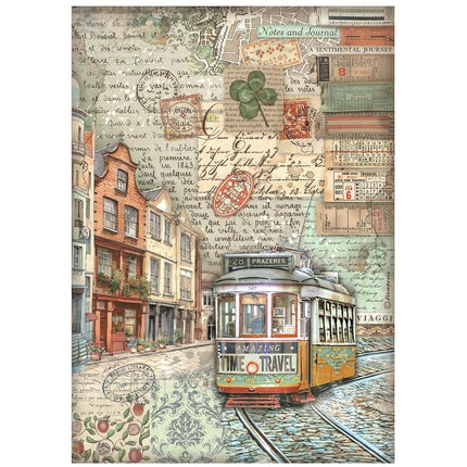 Auswahl 6 Reispapier A4 - Art of Travelling