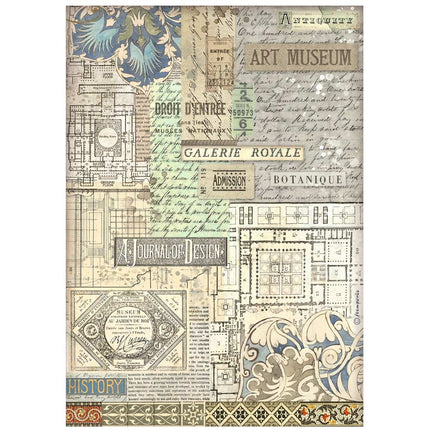 Auswahl 6 Reispapier A4 - Art of Travelling