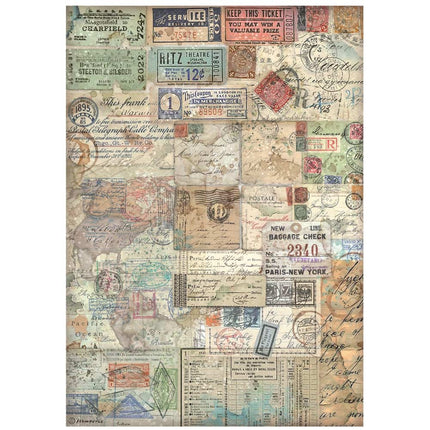 Auswahl 6 Reispapier A4 - Art of Travelling