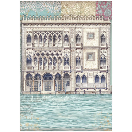 Auswahl 6 Reispapier A4 - Venice City of Art