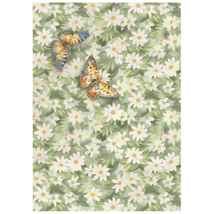 Mini Reispapier A6 8 Blatt Daisy Art