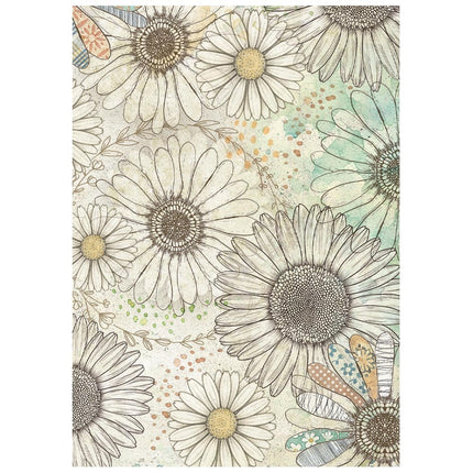 Mini Reispapier A6 8 Blatt Daisy Art