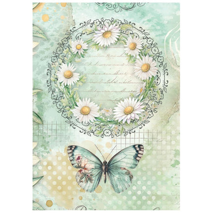 Mini Reispapier A6 8 Blatt Daisy Art