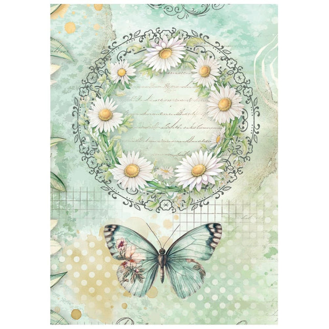 Mini Reispapier A6 8 Blatt Daisy Art