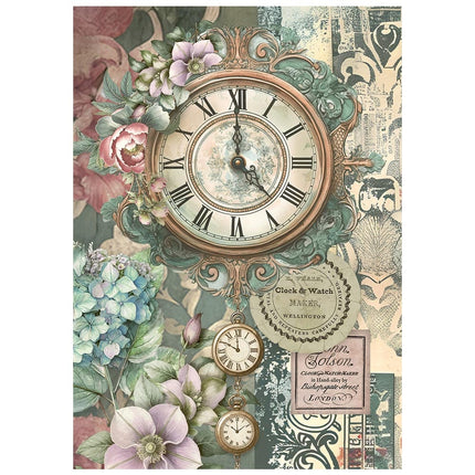 Bedrucktes Mini-Reispapier A6 8 Blätter für Kunst und Handwerk - Gardens of Time