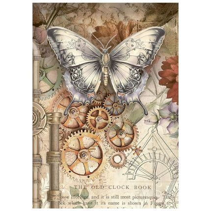 Bedrucktes Mini-Reispapier A6 8 Blätter für Kunst und Handwerk - Gardens of Time