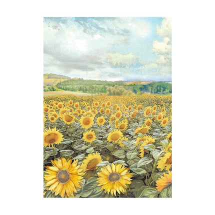 Auswahl 8 Reispapier A6 Hintergründe - Sunflower Art  