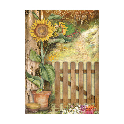 Auswahl 8 Reispapier A6 Hintergründe - Sunflower Art  