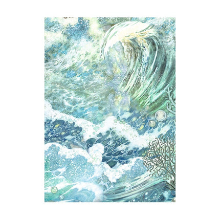 Auswahl 8 Reispapier A6 Hintergründe - Songs of the Sea