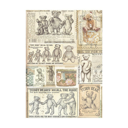 Auswahl 8 Reispapier A6 Hintergründe - Brocante Antiques