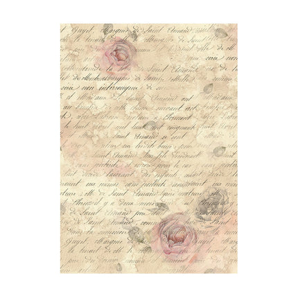 Auswahl 8 Reispapier A6 Hintergründe - Shabby Rose
