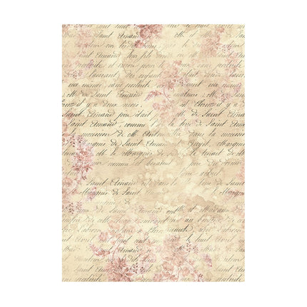 Auswahl 8 Reispapier A6 Hintergründe - Shabby Rose