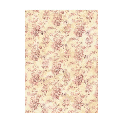 Auswahl 8 Reispapier A6 Hintergründe - Shabby Rose