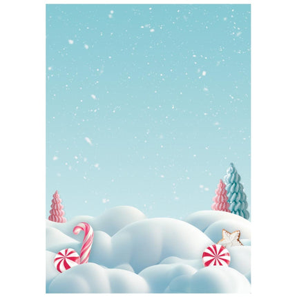Auswahl 8 Reispapier A6 Hintergründe - Candy Christmas