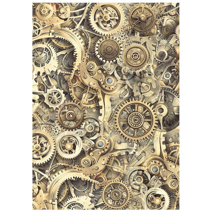 Bedruckte 8 Reispapier A6 Hintergrundauswahl für Kunst und Handwerk - Gardens of Time
