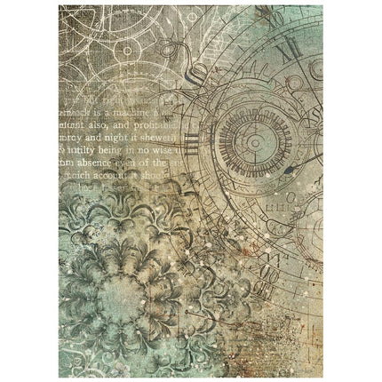 Bedruckte 8 Reispapier A6 Hintergrundauswahl für Kunst und Handwerk - Gardens of Time