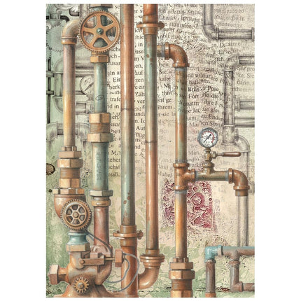 Bedruckte 8 Reispapier A6 Hintergrundauswahl für Kunst und Handwerk - Gardens of Time