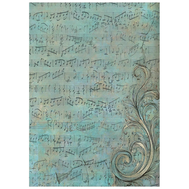 Bedruckte 8 Reispapier A6 Hintergrundauswahl für Kunst und Handwerk - Symphony