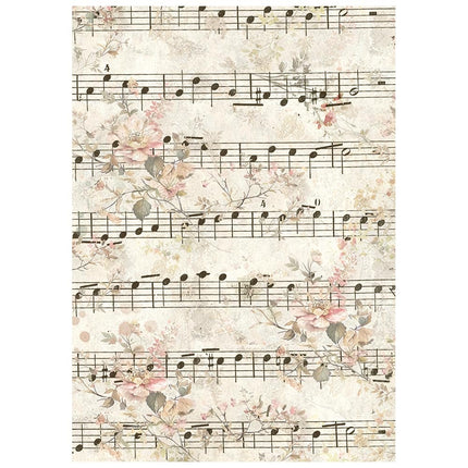 Bedruckte 8 Reispapier A6 Hintergrundauswahl für Kunst und Handwerk - Symphony
