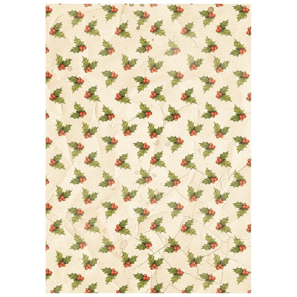 Printed 8 Rice paper A6 backgrounds selection for Art and Craft - Silent Night