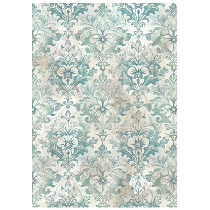 Printed 8 Rice paper A6 backgrounds selection for Art and Craft - White Christmas