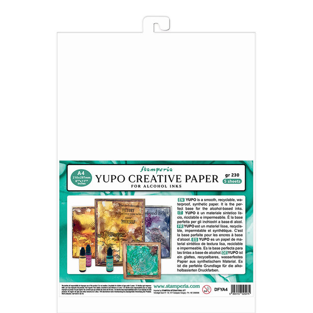 Yupo Kreativpapier Packung mit 5 Blatt A4 230 gr