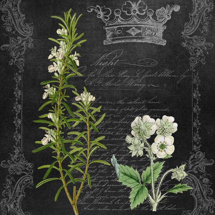 Rosmarin und Wildblumen Tafel A4