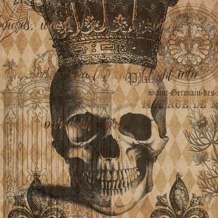 Halloween Schädel mit Krone A4