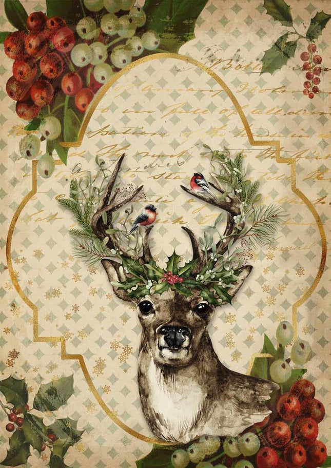 Weihnachts-Rentier A4
