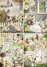 Decoupage Queen Garden 4er Pack A3