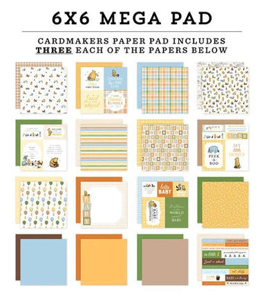 Winnie The Pooh Baby 6x6 Zoll Kartenmacher Mega Pad