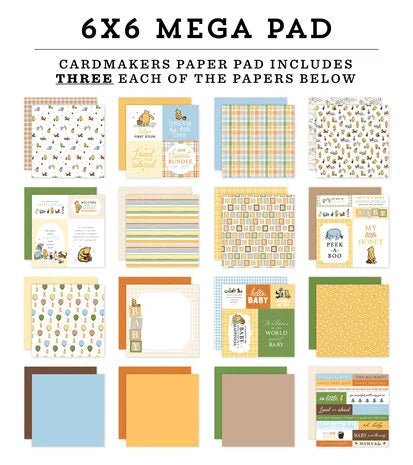 Winnie The Pooh Baby 6x6 Zoll Kartenmacher Mega Pad