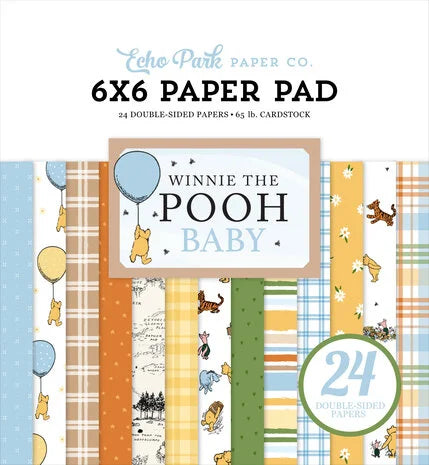 Winnie The Pooh Baby 6x6 Zoll Papierblock