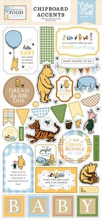 Winnie The Pooh Baby Chipboard Akzente