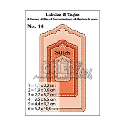 Crealies Labels & Tags Nr.14