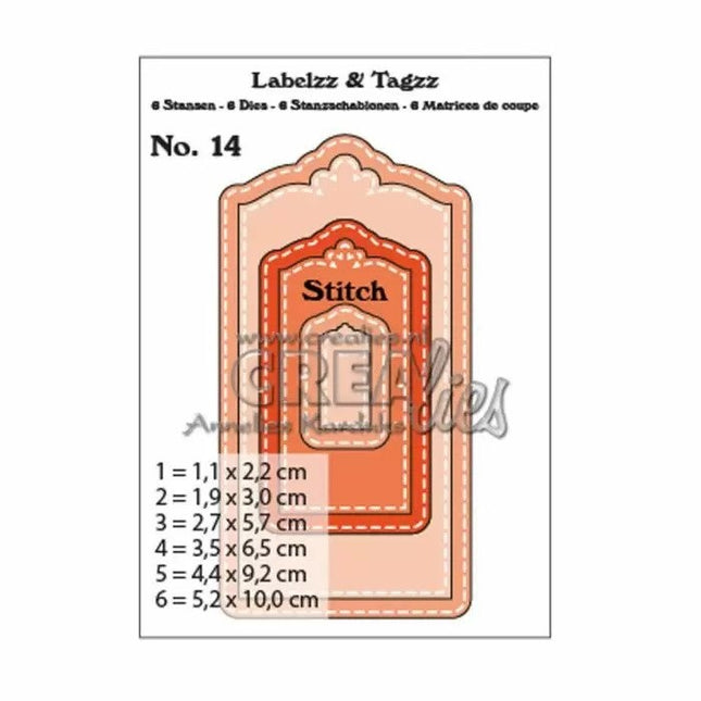 Crealies Labels & Tags Nr.14