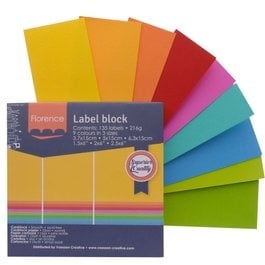 Florence • Etikettenblock 216g Leuchtfarben