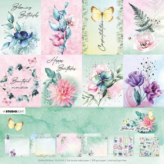 Studio Light • Blooming Butterfly Scrap-Papier-Set