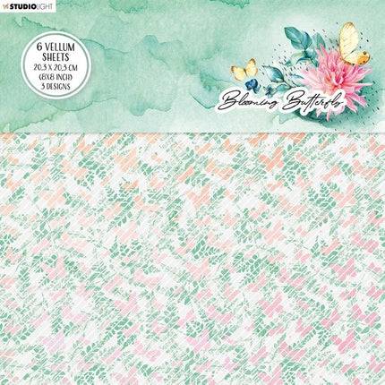 Studio Light • Blooming Butterfly Transparentpapier-Set Hintergrundmuster