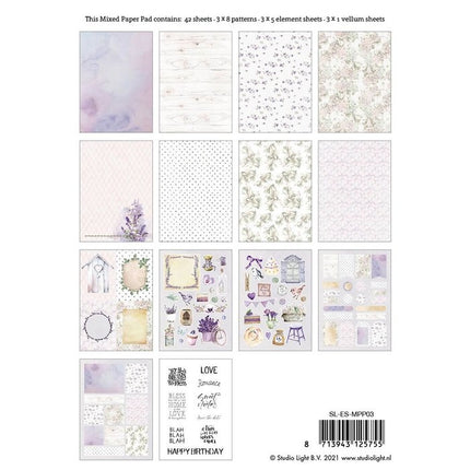 Studio Light • Essentials gemischter Papierblock Musterpapier Nr. 3