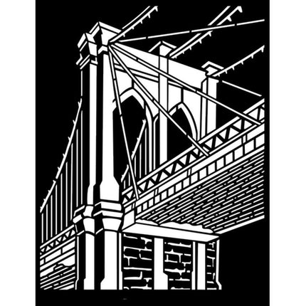 Dicke Schablone cm 20X25 - Sir Vagabond Aviator Brooklyn Bridge