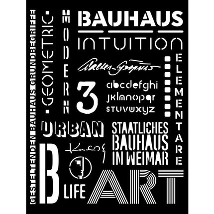 Dicke Schablone cm 20X25 - Bauhaus Schriften