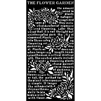 Dicke Schablone cm 12X25 - Garden of Promises Der Blumengarten